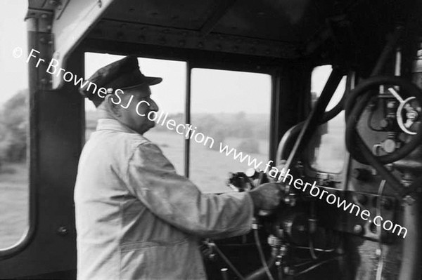 RAILWAY PERSONALITIES DRIVER BRODERICK ON FOOTPLATE OF 801